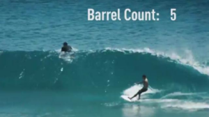 Snapper Rocks : 7 barrels sur la même vague !