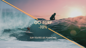 Réduction de 10% sur toutes nos planches de surf !