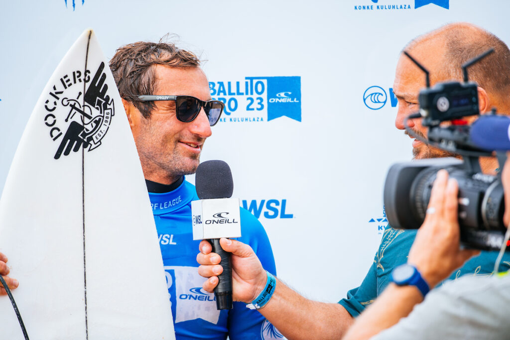 BALLITO, KWAZULU-NATAL, SOUTH AFRICA - JULY 5: Joan Duru of France after surfing in Heat 5 of the Round of 32 at the Ballito Pro on July 5, 2023 at Ballito, Kwazulu-Natal, South Africa. (Photo by Kody McGregor/World Surf League)