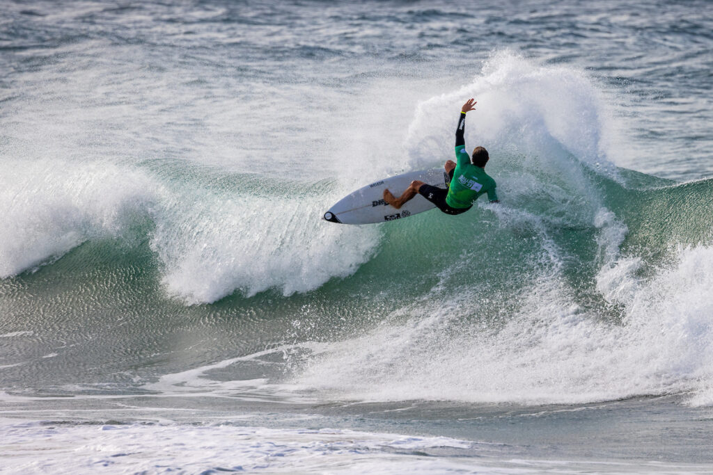 BALLITO, KWAZULU-NATAL, SOUTH AFRICA - JULY 5: Jorgann Couzinet of France surfs in Heat 4 of the Round of 32 at the Ballito Pro on July 5, 2023 at Ballito, Kwazulu-Natal, South Africa. (Photo by Nicolette Tostee/World Surf League)