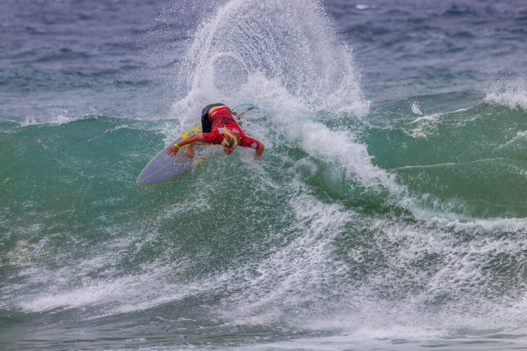 BALLITO, KWAZULU-NATAL, SOUTH AFRICA - JULY 5: Timothe Bisso of France surfs in Heat 8 of the Round of 32 at the Ballito Pro on July 5, 2023 at Ballito, Kwazulu-Natal, South Africa. (Photo by Pierre Tostee/World Surf League)