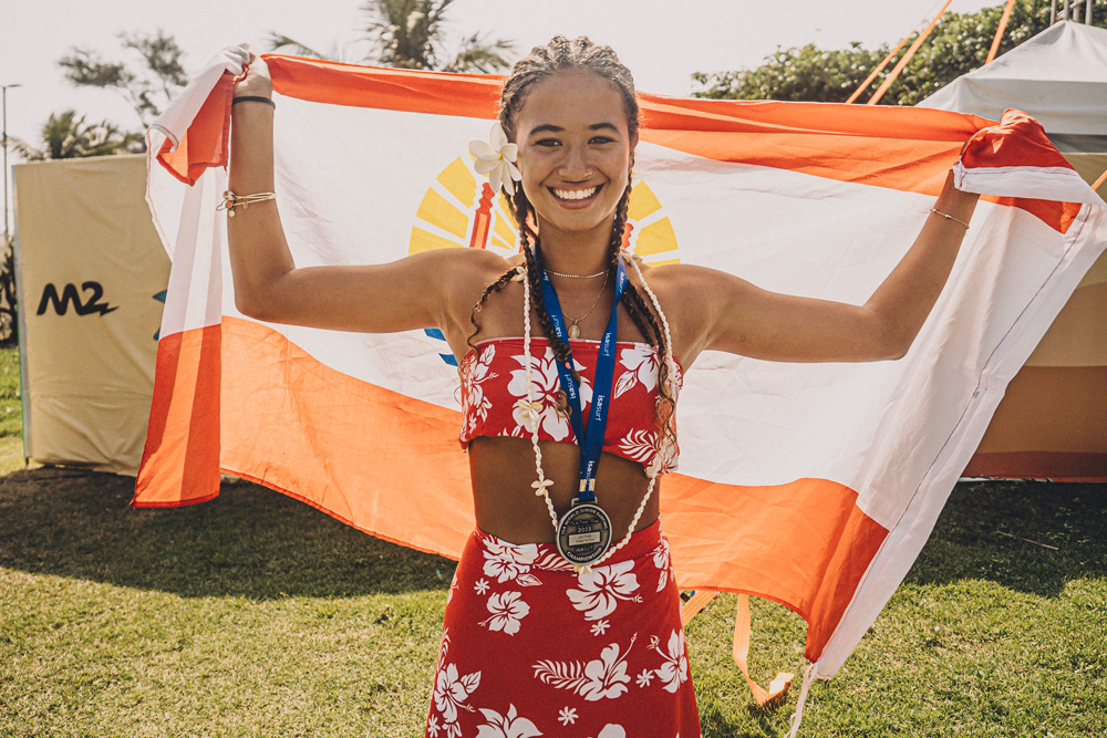 Subcampeón mundial junior tahitiano Kohai Fierro ISA