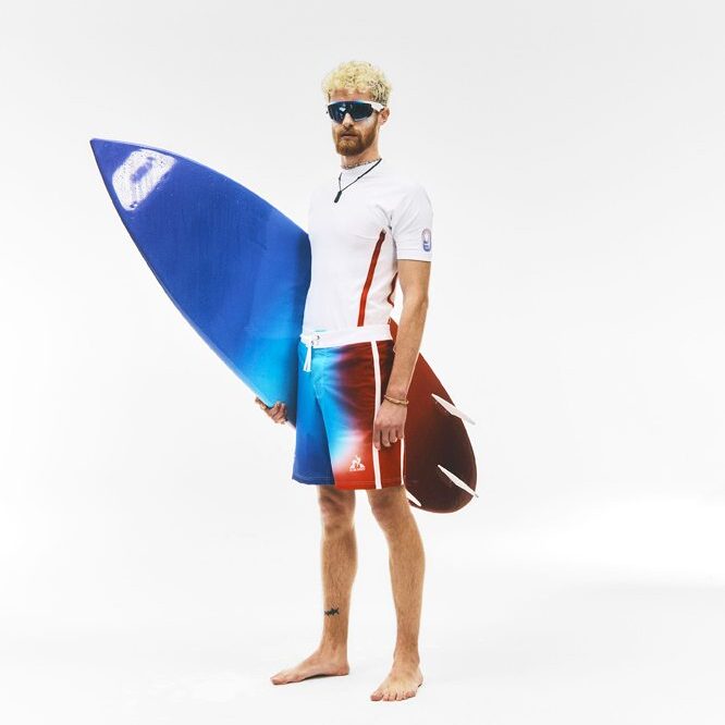 tenue olympique de l’équipe de France de surf, Stéphane Ashpool, le coq sportif