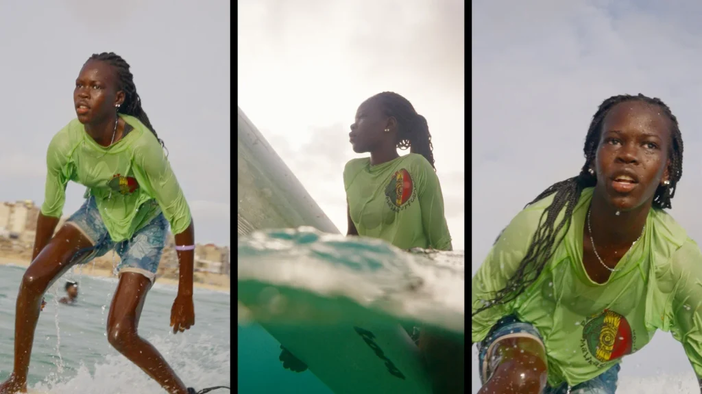 Déguène Thioune Surfeuse locale de Dakar.