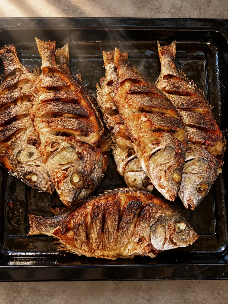 poissons grillés à Ngor, Sénégal